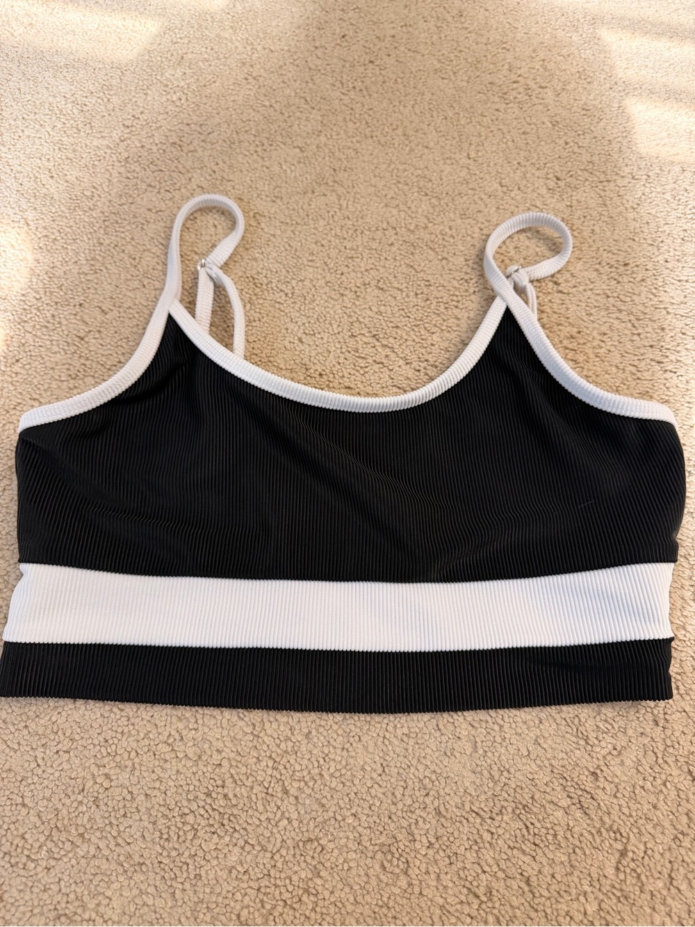 Beach Riot Eva Ribbed Colorblock Swim Top